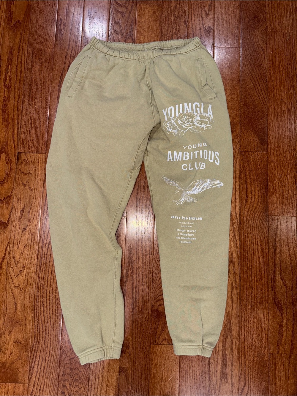 YoungLA Khaki Graphic Ambitious Club Joggers